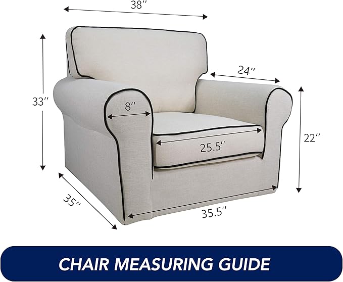 PureFit Super Stretch Chair Covers Fleece Couch Covers for Sofa Black