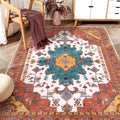 SERISSA 5x7 Washable Non Slip Boho Area Rug for Living Room，Orange
