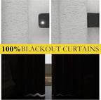 NICETOWN Grey Living Room Completely Shaded Linen Draperies, 2 Pieces, W62 x L72, Privacy Protection & Noise Reducing Ring Top Drapes, White Lined Insulated Window Treatment Curtain Panels