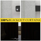 NICETOWN Grey Living Room Completely Shaded Linen Draperies, 2 Pieces, W52 x L72, Privacy Protection & Noise Reducing Ring Top Drapes, White Lined Insulated Window Treatment Curtain Panels