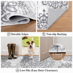 HEBE Hallway Runner Rug 2'x6', Washable Non Slip Kitchen Rug Runner