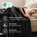 Bedsure GentleSoft Fleece Blankets King Size Black - Bed Blanket Soft Lightweight Plush Cozy Fuzzy Luxury Microfiber, 108x90 inches