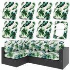 hyha 8Pcs Patio Cushion Covers, Stretch Outdoor Couch Cushion Covers