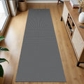 KOZYFLY Long Runners for Hallways 3x12 ft Washable Kitchen Runner Non Slip Rubber Backed Hallway Rugs Cotton Entryway Runner Rug Floor Carpet for Indoor Hall, Backdoor, Kitchen, Grey/Dark Grey