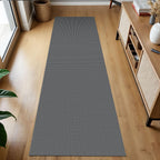 KOZYFLY Long Runners for Hallways 3x12 ft Washable Kitchen Runner Non Slip Rubber Backed Hallway Rugs Cotton Entryway Runner Rug Floor Carpet for Indoor Hall, Backdoor, Kitchen, Grey/Dark Grey