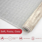 KOZYFLY Modern Abstract Runners for Hallways 2x6 Washable Rug Runner Non-Slip Soft Striped Kitchen Runner Rug, Beige Brown Print Carpet Runner for Entryway Bathroom Laundry Room Foyer