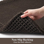 RESARE Waffle Bath Mat for Bathroom, Super Absorbent Bathroom Rugs Non Slip Machine Washable, Ultra Soft Quick Dry Boho Bath Rugs with Tassels for Floor, Upgraded Bordered Design, 18"x30" Chocolate