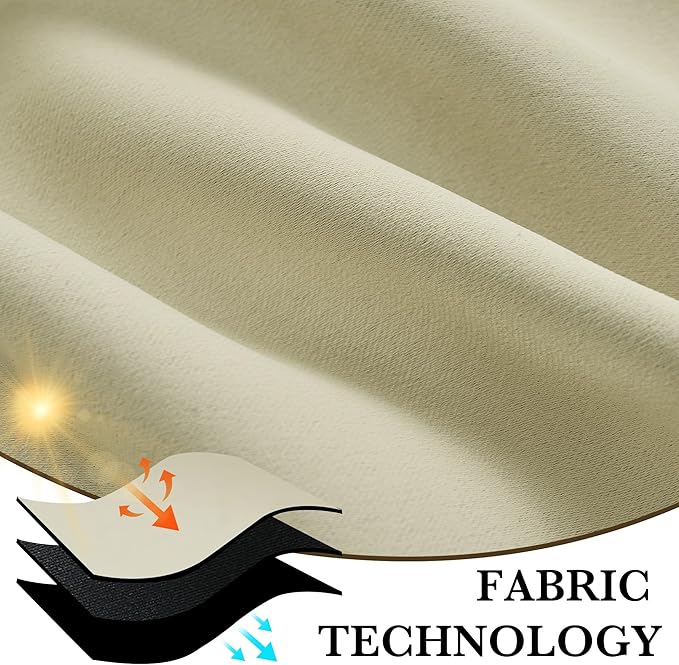 RYB HOME 100% Blackout Short Curtains for Small Window, Thermal Insulated