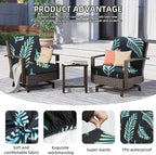 8Pcs Outdoor Cushion Covers, Patio Cushion Covers,Stretch Elastic Slipcovers, Replacement Washable & Reusable Furniture Protector for Patio Couch (Fir-Pattern,Cover Only)