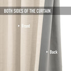 100% Blackout Shield Linen Blackout Curtains for Bedroom, Butter Cream Grommet Curtains for Living Room, Thermal Insulated Room Darkening Drapes for Nursery, Boho Home Decor, 50" W x 63" L, 2 Panels