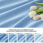 MIULEE Sky Blue Back Tab Blackout Curtains 52x72 Inches Long 2 Panels Set