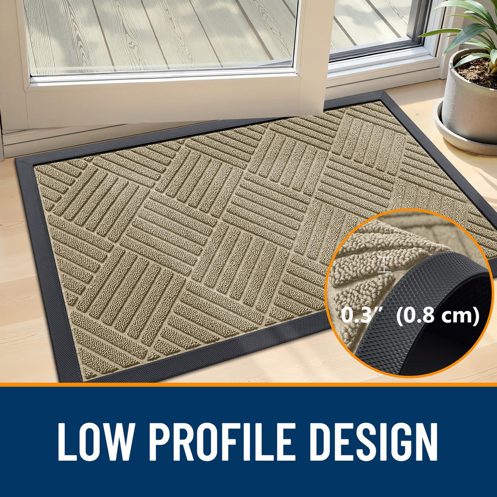 OLANLY Front Door Mat Outside Entrance 33x21, Waterproof Heavy-Duty Doormat