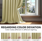 Deconovo Blackout Curtains, Thermal Insulated, W70 x L95 2 Panels, Back Tab, Machine Washable, Room-Darkening Drapes for Bedroom/Living Room Beige