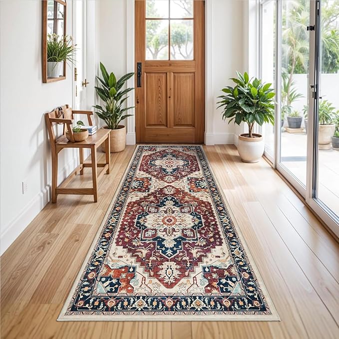 TOPRUUG 3x8 Washable Hallway Runner Rug Soft Non-Slip Thin Kitchen Mat