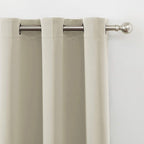 LEMOMO Light Beige Thermal Blackout Curtains/42 x 63 Inch/Set of 2 Panels Room Darkening Curtains for Bedroom