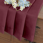 Burgundy Window Sheer Curtains 54 inch Length, Soft Airy Light Filtering Sheer Curtain 2 Panels, Dual Rod Pocket Gauze Drapes for Living Room Christmas Decoration, 2x42Wx54L Inches