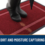 OLANLY Front Door Mat Outside 47x30, All-Season Heavy-Duty Rubber Doormat