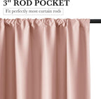 RYB HOME Bedroom Blackout Curtains 80 inches Long, 100% Blackout