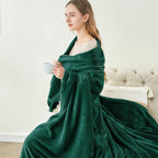 BEDELITE Fleece Blankets Queen Size Forest Green Throw Blankets for Bed, Luxury Plush Cozy Fuzzy Blanket 90x90 inches, Super Soft Warm Lightweight Throw Blanket All Seasons Suitable