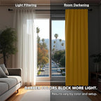 Deconovo Blackout Curtains for Bedroom, Living Room Curtains 95 Inches Long