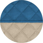 PureFit Reversible Quilted Sofa Cover, Water Resistant Slipcover Furniture Protector, Washable Couch Cover with Non Slip and Elastic Straps for Kids, Dogs (Oversized Recliner, Peacock Blue/Beige)