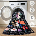 Entryway Rug 2X3 Small Rugs: Floral Washable Door Mat Vintage Soft Low Pile Non-Slip Kitchen Rugs Stain Resistant Indoor Throw Rug for Entrance, Bedroom, Kitchen, Laundry, Bathroom Black