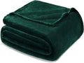 Exclusivo Mezcla Fleece Blanket Twin Size for Bed, Super Soft and Warm, All Season, Cozy, Plush, Lightweight, 90x66 Inches, Forest Green