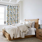 Topfinel Sliding Door Patio Floral Curtains & Drapes, Blackout Extra Wide Room Divider Large Coquette Vintage Farmhouse Country Hummingbird Patterned Grommet Curtains 1 Single Panels W100 x L84