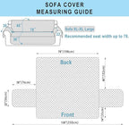 Reversible Oversized Sofa Covers Couch Cover Furniture Protector for Dogs Elastic Straps Water Resistant(XLSofa,Huntergreen/Sage)