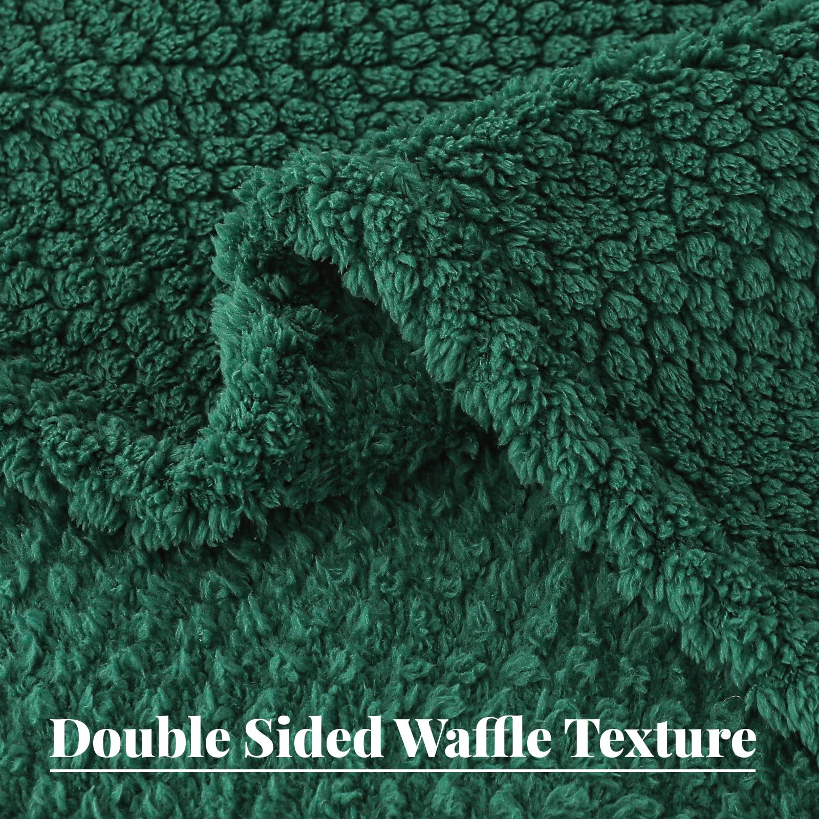 Whale Flotilla Soft Fleece King Size Bed Blanket, Emerald Green