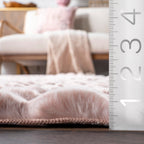 nuLOOM Jeni Blush Checkered Washable Area Rug, 5' x 8'