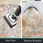 HEBE Hallway Runner Rug 2'x6' Washable Vintage Distressed Area Rugs Non Slip Laundry Rug Runner Boho Floor Carpet Runners for Hallways Entryway Laundry Room Kitchen Bathroom
