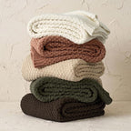 EVERGRACEHOME Chunky Chenille Knit Throw Blanket for Couch, Soft Luxurious Moss Stitch Blankets for Bed, Cozy Decorative Farmhouse Knitted Throws for Sofa, Terracotta Clay, 60" x 80"