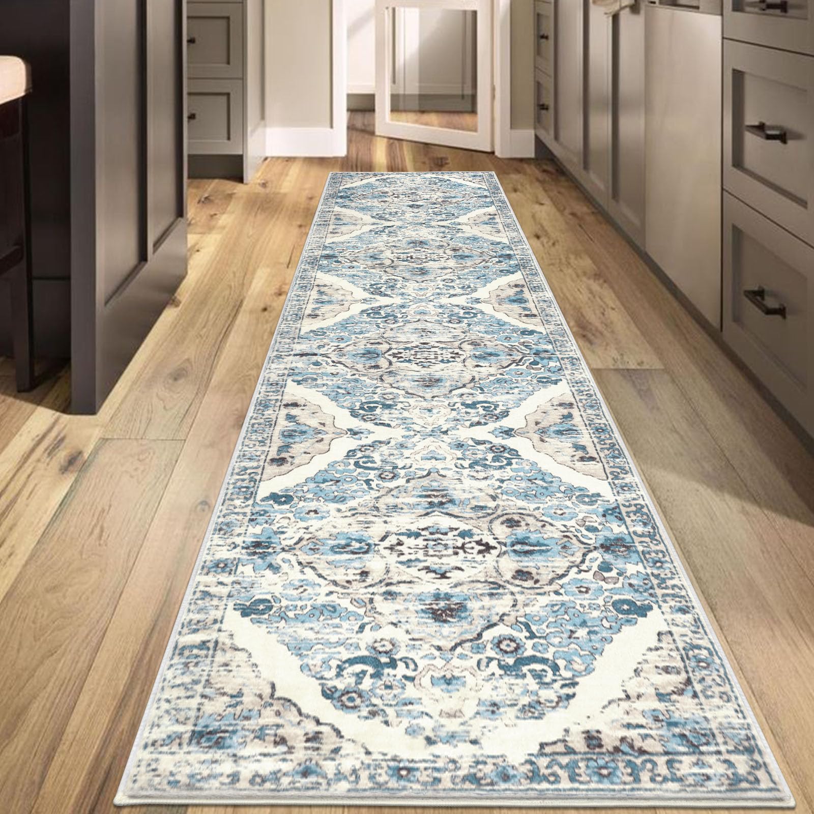 HEBE Hallway Runner Rug 2'8''x12', Washable Non Slip Kitchen Rug Runner