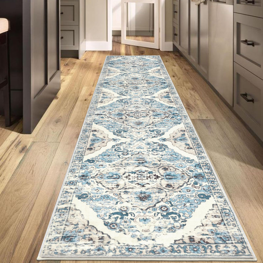 HEBE Hallway Runner Rug 2'8''x12', Washable Non Slip Kitchen Rug Runner