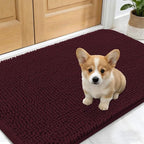 OLANLY Dog Door Mat for Muddy Paws 30x17, Super Absorbent Chenille Mud Mat