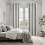 Topfinel 100% Blackout Curtains 90 Inches Long for Living Room 2 Panels Set Thick Linen Texture Energy Saving Curtain Window Coverings Hook Belt Pleated Drapes Aesthetic Bedroom(W40 xL90,Grey Beige)
