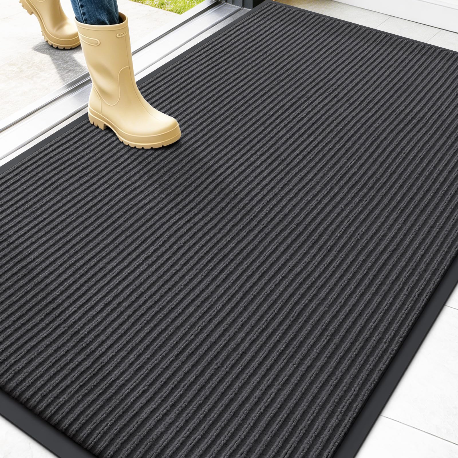 OLANLY Front Door Mat 47x32, Waterproof Heavy-Duty Indoor Outdoor Doormat