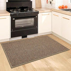 BEQHAUSE Kitchen Rugs 20"x32", Non-Slip Kitchen Mats for Floor, Super Absorbent and Stain Resistant Kitchen Rugs, Machine Washable Rugs for Kitchen, Hallway, Laundry & Sink, Taupe