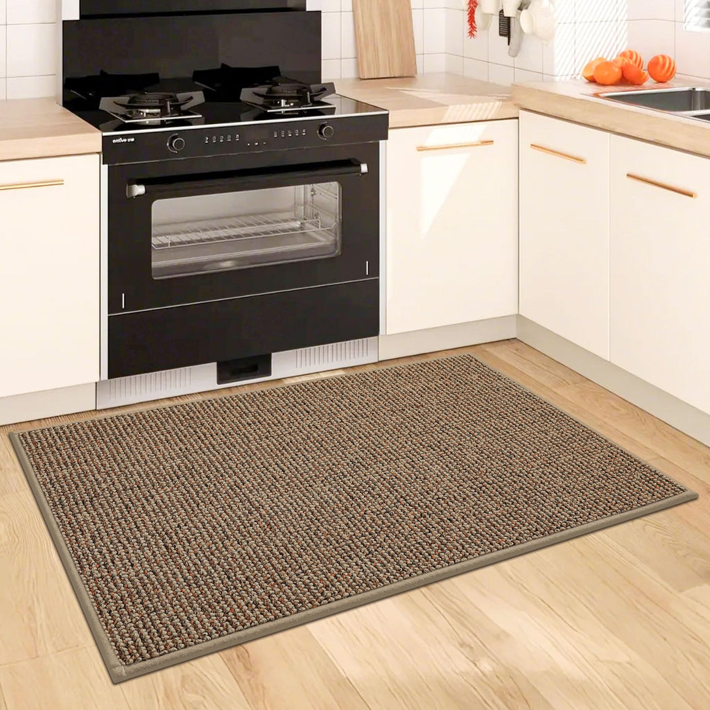 BEQHAUSE Kitchen Rugs 32"x48", Non-Slip Kitchen Mats for Floor, Taupe