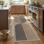 Lahome Enfys Modern Rainbow Easy Jute Rug, 2x6 Kitchen Runner Washable Rug Runners for Hallways Farmhouse Carpet, Non Slip Indoor Outdoor Runner Contemporary Door Mat for Laundry Porch