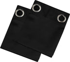 LEMOMO Blackout Curtains 42 x 63 inch/Black Curtains Set of 2 Panels/Thermal Insulated Room Darkening Bedroom Curtains