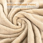 TOONOW Fleece Blanket Super Soft Cozy Throw Blanket 50" x 60", Lightweight Fuzzy Comfy Textured Flannel Blanket Warm Plush Throw Blankets for Couch, Sofa, Bed, Apricot