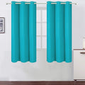 LEMOMO Teal Blackout Curtains 40 x 63 Inch Length/Set of 2 Curtain Panels/Thermal Insulated Room Darkening Blackout Curtains for Bedroom