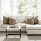 MIULEE Soft Decorative Chenille Pillow Covers Khaki 18x18 Pack of 4