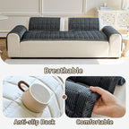 Couch Covers for Dogs Washable, Non Slip Couch Covers for Loveseat Sofa Pet Friendly, Soft Fuzzy Sofa Covers for Pet, Dog Couch Cover Furniture Protector(1PC,Dark Grey,27.6"x94.5")