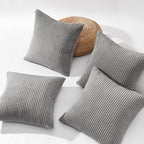 Topfinel Decorative Grey Throw Pillow Covers Cushion Cases, Set of 4 Soft Velvet Modern Double-Sided Designs, Mix and Match for Home Decor, Pillow Inserts Not Included (20x20 inch)