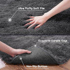 Pionblank Large Rug for Living Room 6x9 Feet, Modern Soft Shag Area Rug, Plush Fuzzy Carpet for Bedroom Girls Boys Room Home Nursery Teens Dorm Decor, Charcoal Grey
