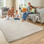 Ophanie 6x9 Area Rugs,Upgrade Non-Slip Fluffy Soft Rugs for Living Room,Large Shag Ivory Fuzzy Plush Rug,Shaggy Big Carpets for Bedroom,Kids Boys Girls Dorm Nursery Decor with Over 99 pcs Pile fibers