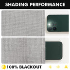 MIULEE 100% Blackout Linen Curtains 42 x 63 Inch Greyish White 2 Panels